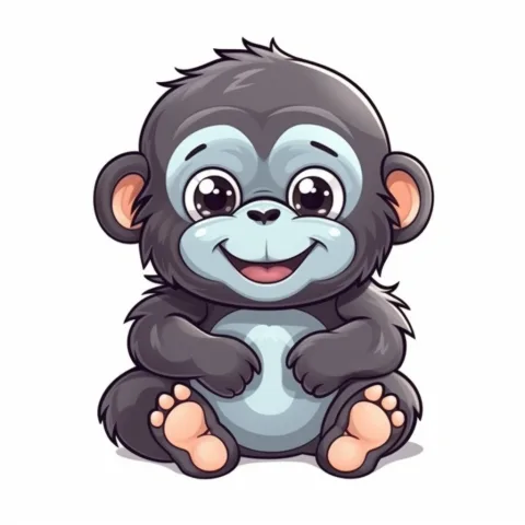 Fröhlicher Gorilla