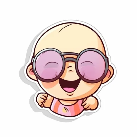 Mädchen mit rosa Sonnenbrille