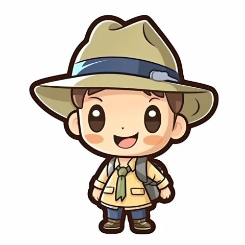 Fröhlicher Safari-Entdecker