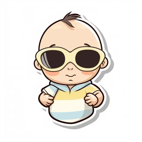 Cooles Baby mit Sonnenbrille
