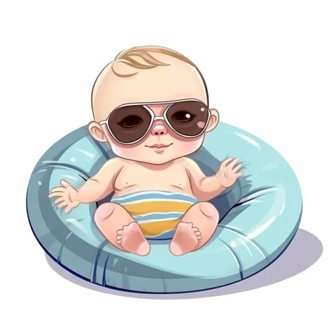 Baby mit Sonnenbrille