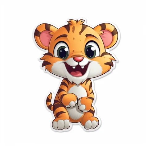 Fröhlicher Babytiger