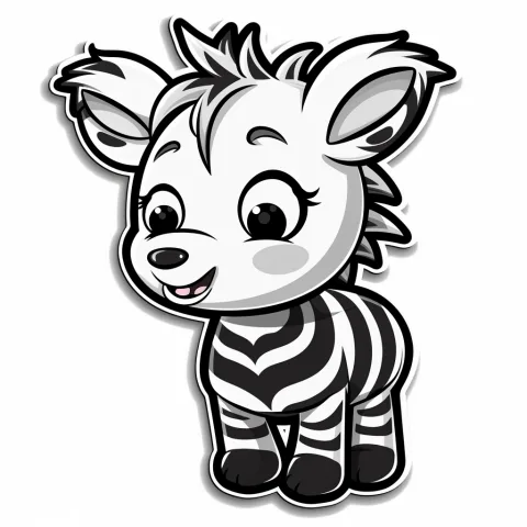 Fröhliches Zebrafohlen